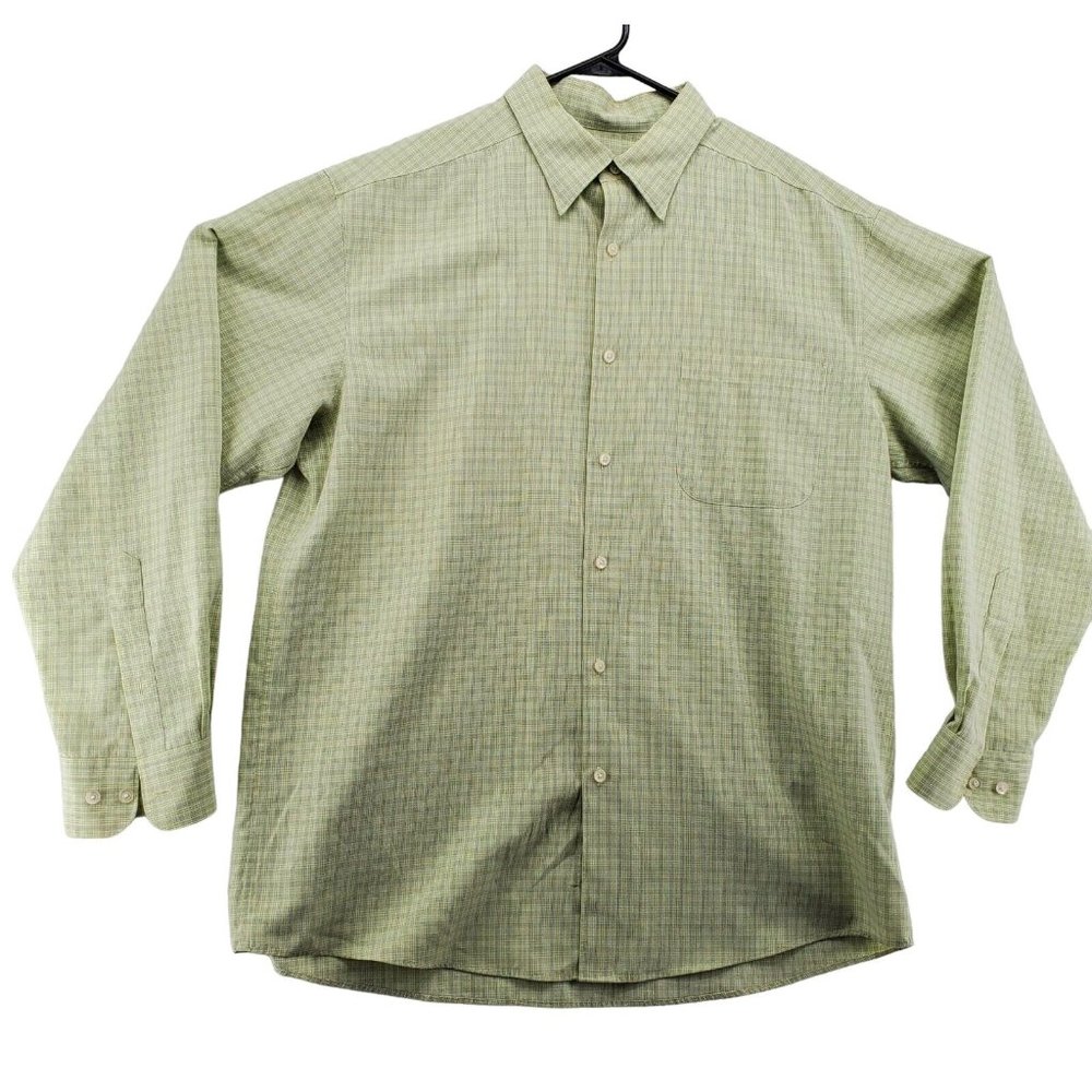 AEROPOSTALE Shirt Men's Long Sleeve Polo 100% Cotton Tan Collared Size Medium